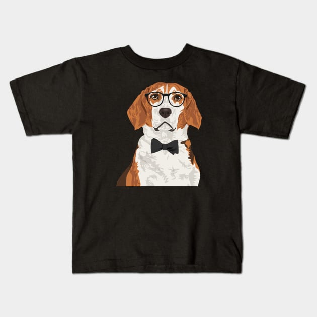 Hipster Beagle Dog for Beagle Dog Parents Kids T-Shirt by riin92